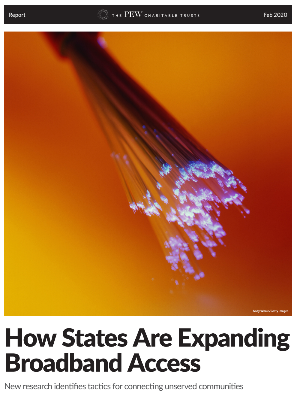 New “how States Are Expanding Broadband Access” New Report From Pew