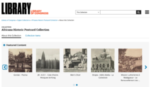 LC’s African and Middle Eastern Division Announces Release of the Africana Historic Postcard Collection