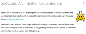 arXivLabs Adds Two New Integrations That “Provide Insights Into the Academic ‘Influence’ of Researchers and Enable Reproducibility Through Access to Data and Code”