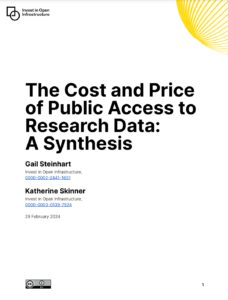 “The Cost and Price of Public Access to Research Data: A Synthesis” (New Paper by Invest in Open Infrastructure (IOI))