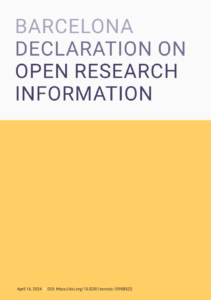 Barcelona Declaration on Open Research Information: “Researchers Need ‘Open’ Bibliographic Databases, New Declaration Says”