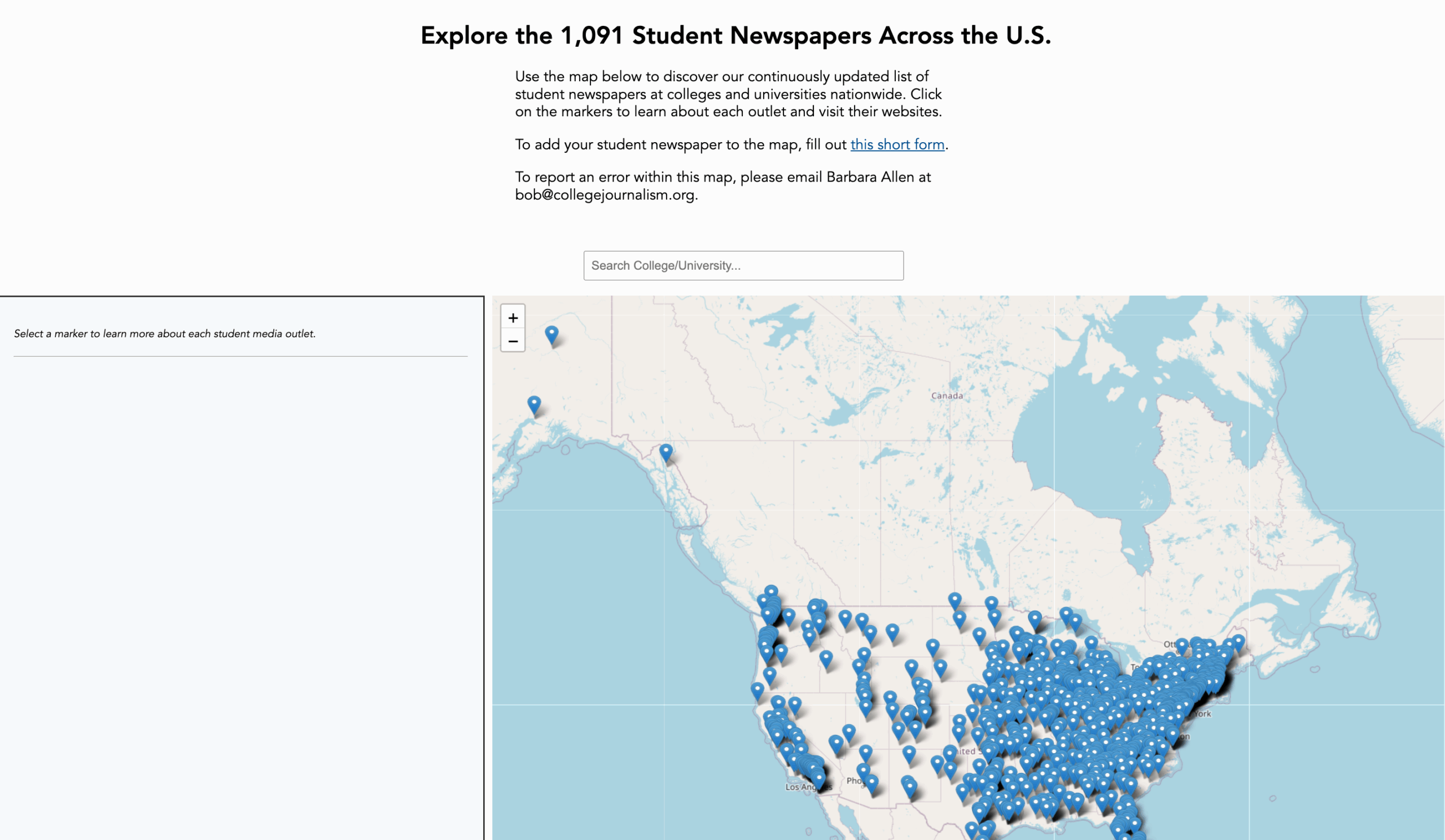 Student Map Data Examples New Research Tool: Student Media Map (Searchable Database of Every ...